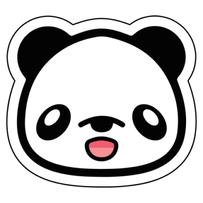 Cute Happy Panda Sticker